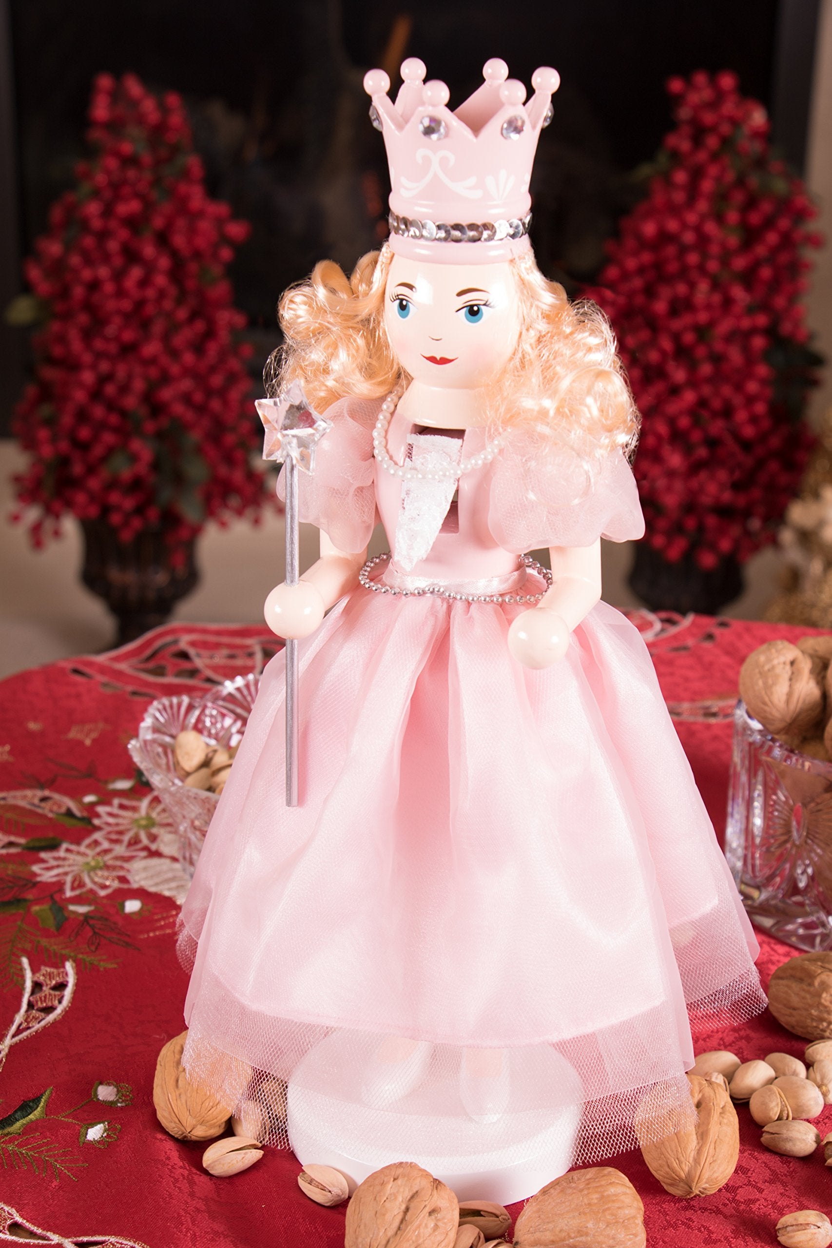 Clever Creations Sugar Plum Fairy 14 Inch Traditional Wooden Nutcracker, Festive Christmas D  cor for Shelves and Tables